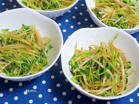 豆苗ともやしの中華風サラダ